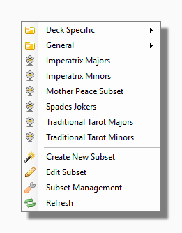 My Subsets Menu